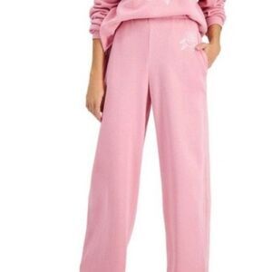Grayson Threads Pink Wide-Leg Lounge Pants | Plus Size 1X NWT sweatpants jogger